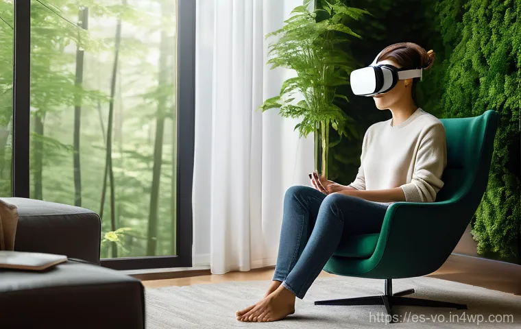 VR 기술과 감각확장 기술의 융합 사례 - **Prompt 1: Haptic Exploration in a Virtual World**
    "A young adult, wearing a sleek, futuristic ...
