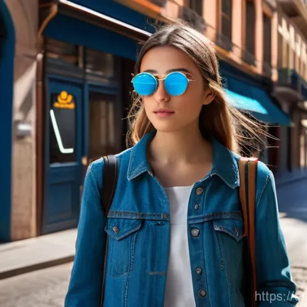 감각확장 기술의 미래 예측과 전략 - **Prompt for Sensory Augmentation Glasses:**
    "A young, casually dressed woman, aged 20s, with a ...