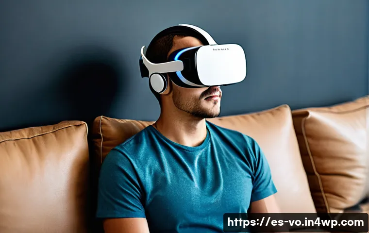 가상 현실 내 감각확장 기술의 도전 과제 - **Prompt 1: VR Comfort and the Edge of Disorientation**
A young adult, wearing a sleek, lightwei...