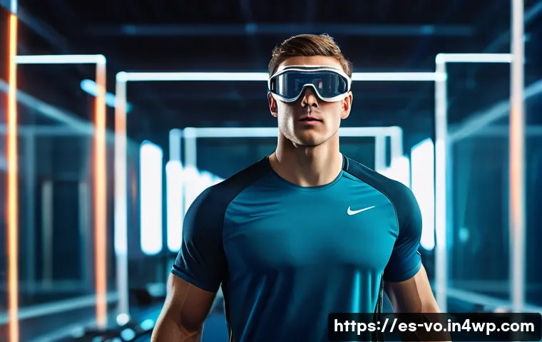 스포츠 훈련에서의 감각확장 기술 적용 - **Prompt for Visual Training:**
"A male athlete, in his mid-20s, with a focused expression, wear...