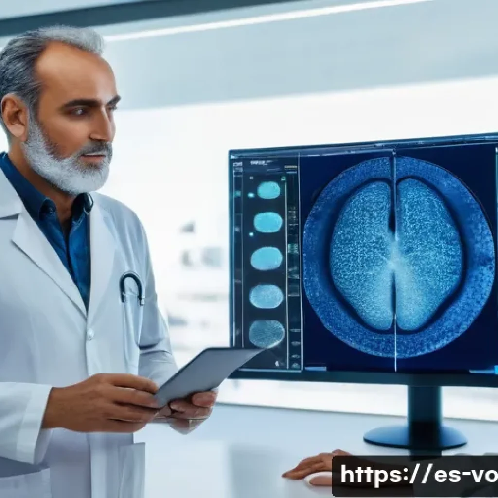 AI와 결합된 감각확장 기술의 가능성 - A futuristic medical clinic in Spain featuring advanced AI-integrated hyperspectral cameras scanning...