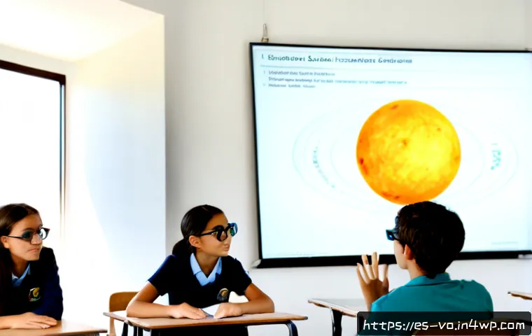 AR 기술을 이용한 감각확장 교육 사례 - Photorealistic classroom in Spain, a middle-school student wearing lightweight augmented reality gla...